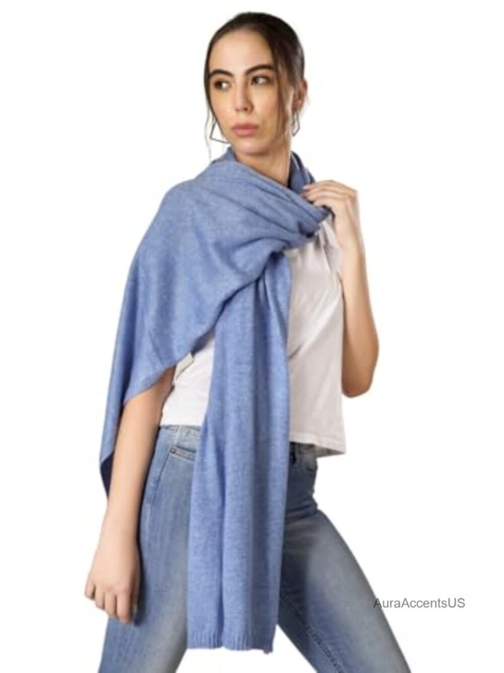 100% Cashmere Knitted Wrap Pashmina Shawl Extra Large Scarf Stole Women Travel